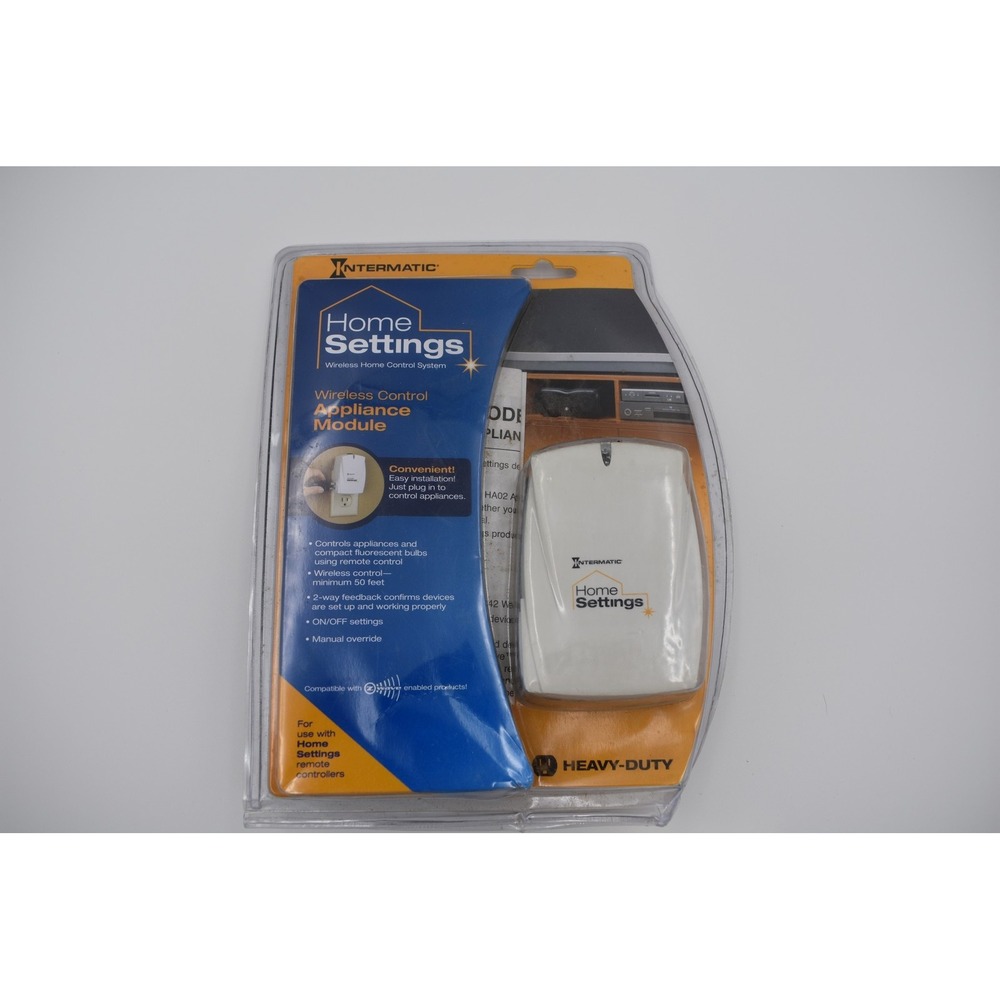 Intermatic Home Settings HA02 Wireless Control Appliance Module Z-Wave White NOS